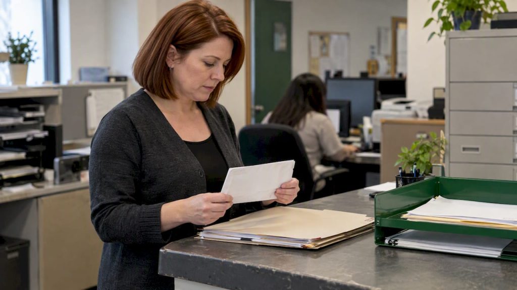 Administrator reviews returned pension mail